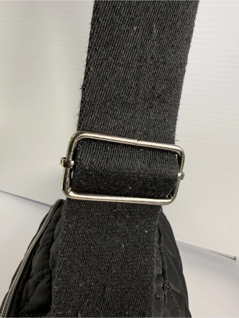 Quilted Crossbody Bag - Black